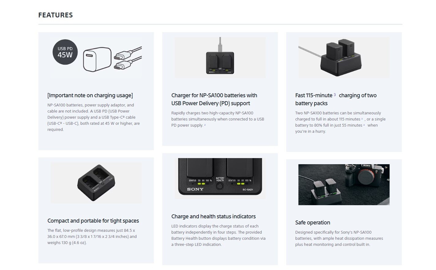 SONY BC-SAD1 battery charger  Recharge Kit