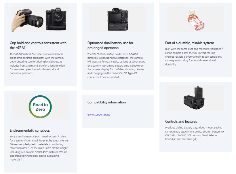 SONY VG-C6 Camera Battery Grip