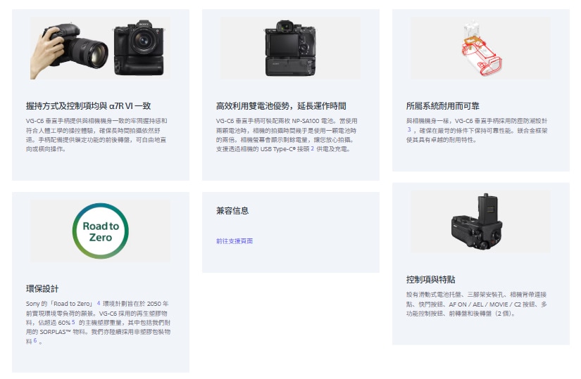 SONY 索尼 VG-C6 相機電池盒手柄