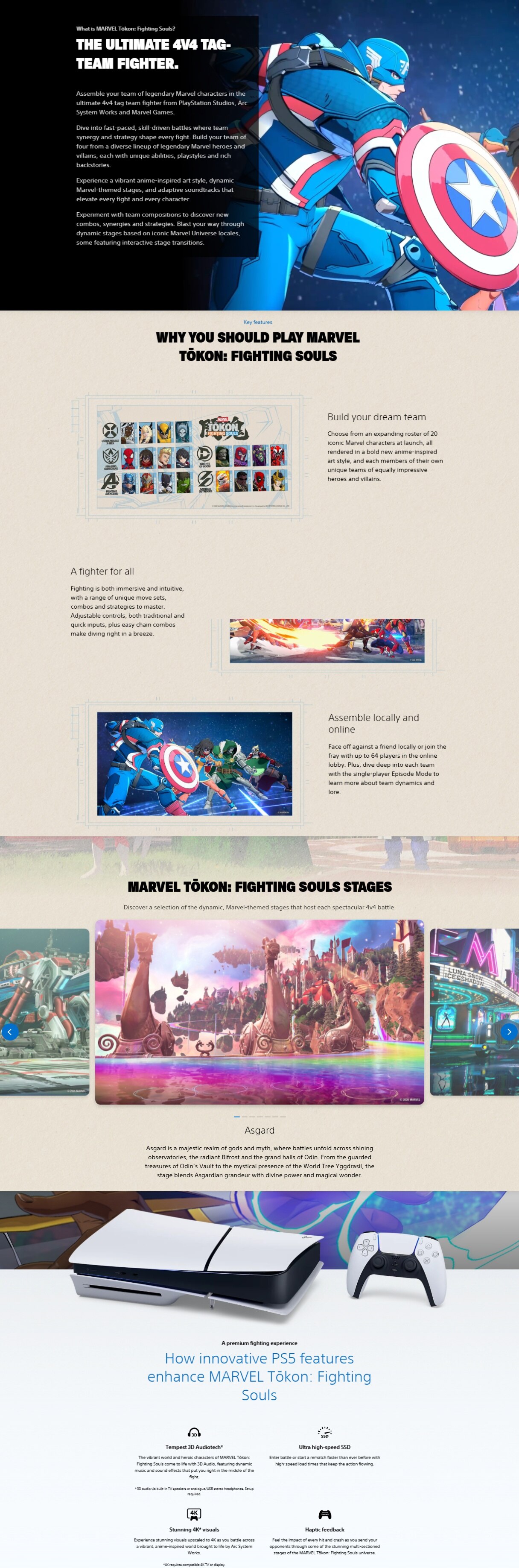 SONY PS5 MARVEL Tōkon: Fighting Souls (Standard Edition) Game software Game Software