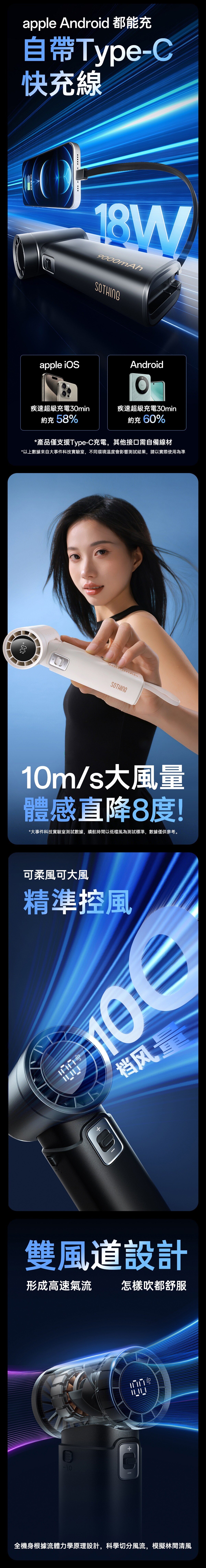 SOTHING Engine Power 流動電源手提高速 風扇