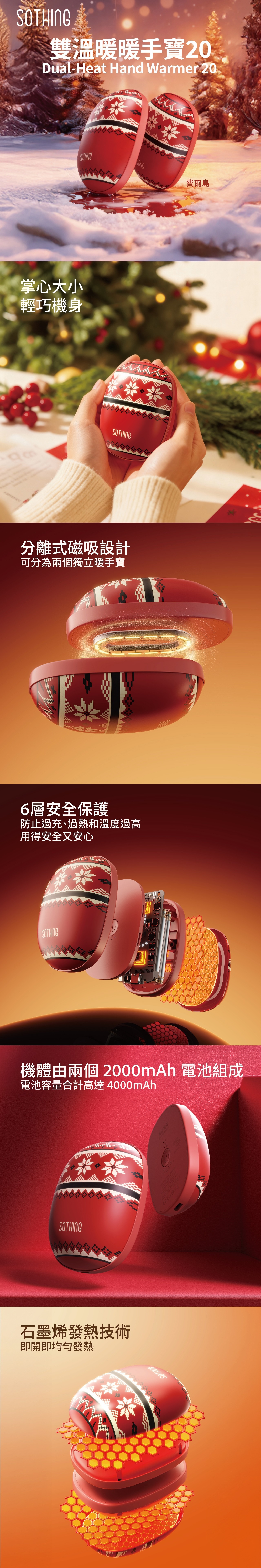 SOTHING Christmas Dual Hand Warmer