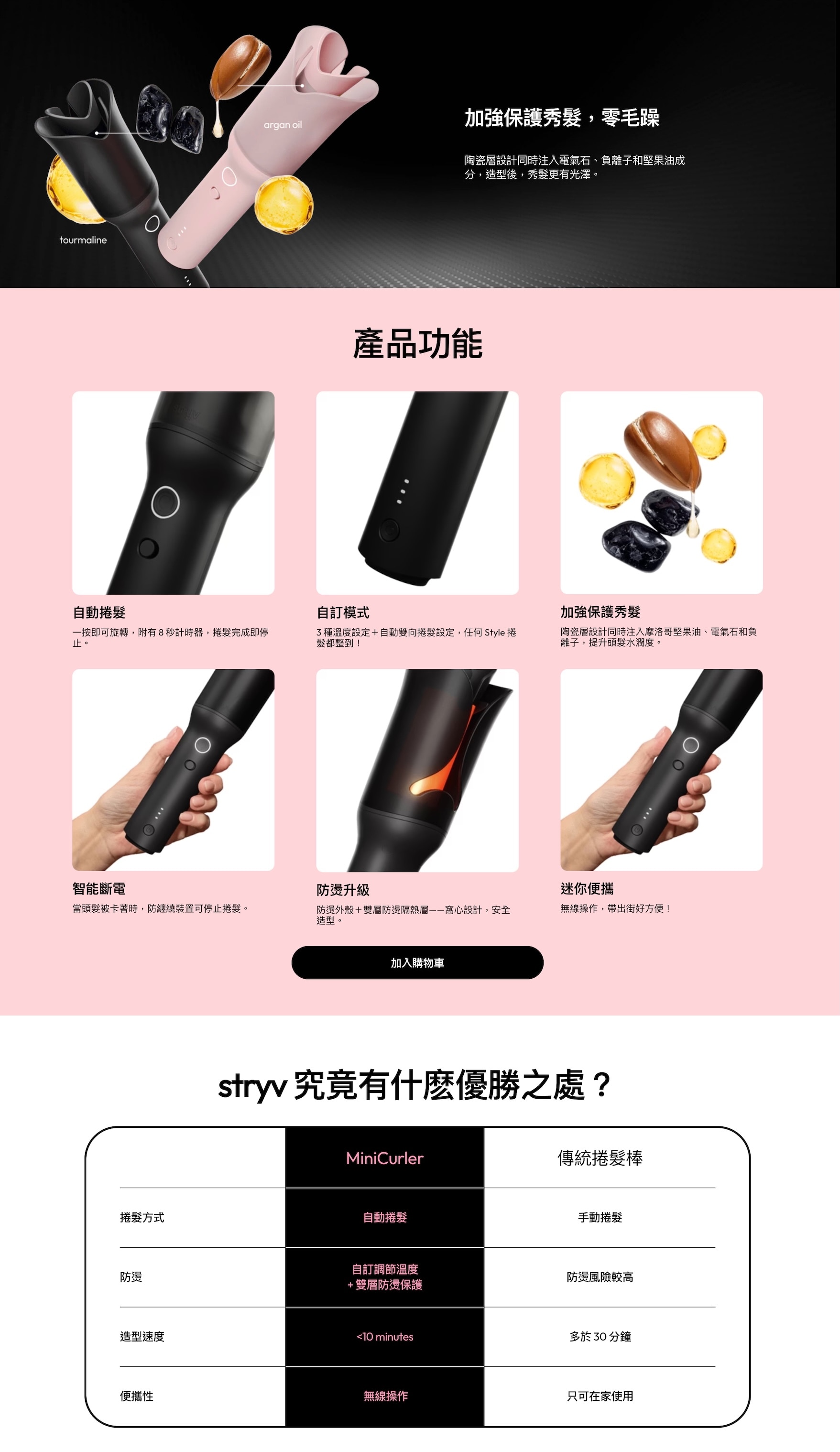 Stryv MiniCurler 自動旋轉捲髮棒