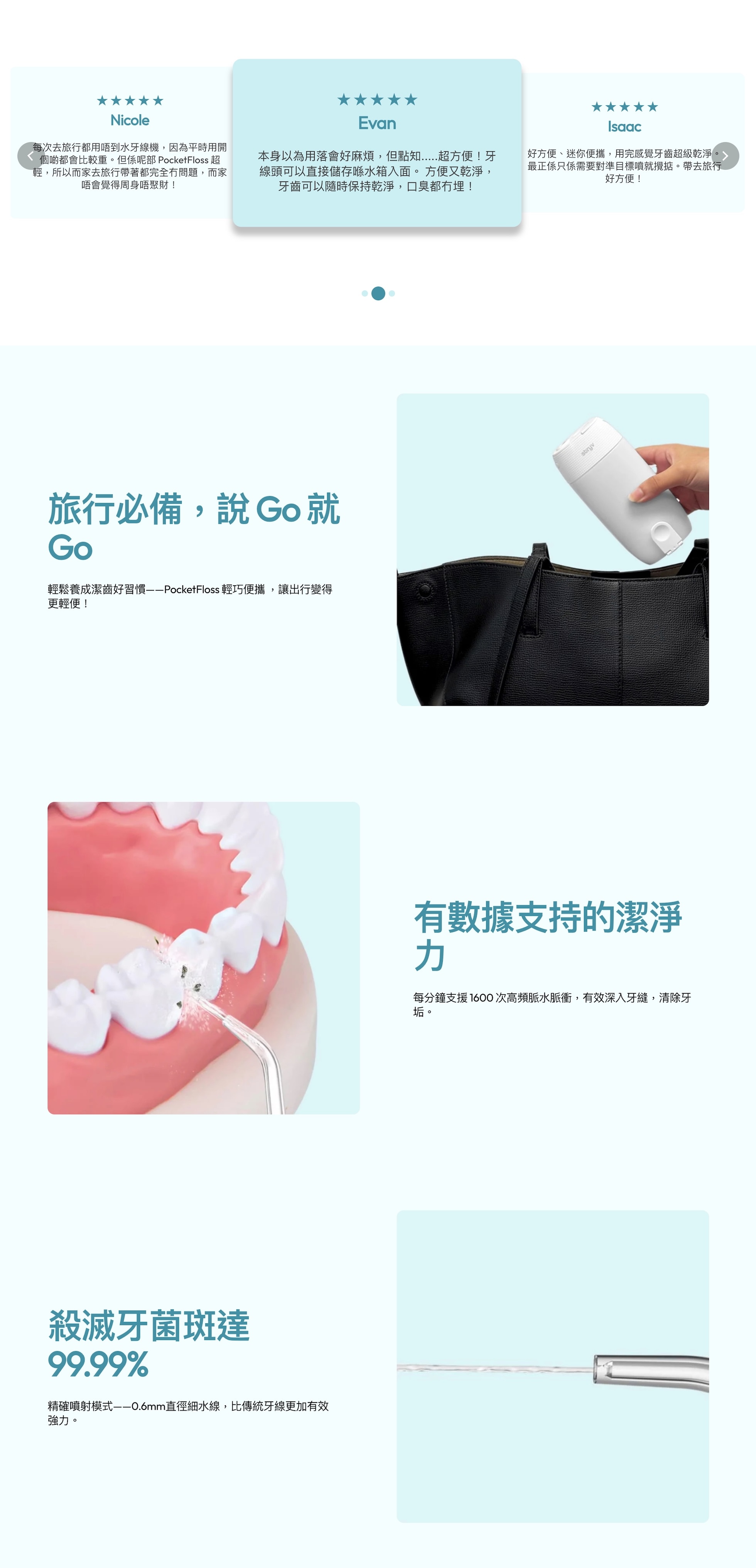 Stryv PocketFloss 潔齒水牙線機旅行便攜版