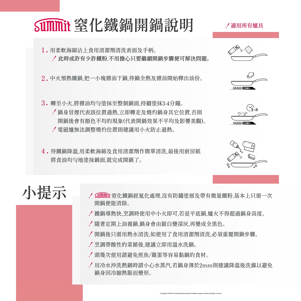 Summit 頂級窒化(不輕易生鏽)格仔錘紋煎鍋26cm-日本燕三条製