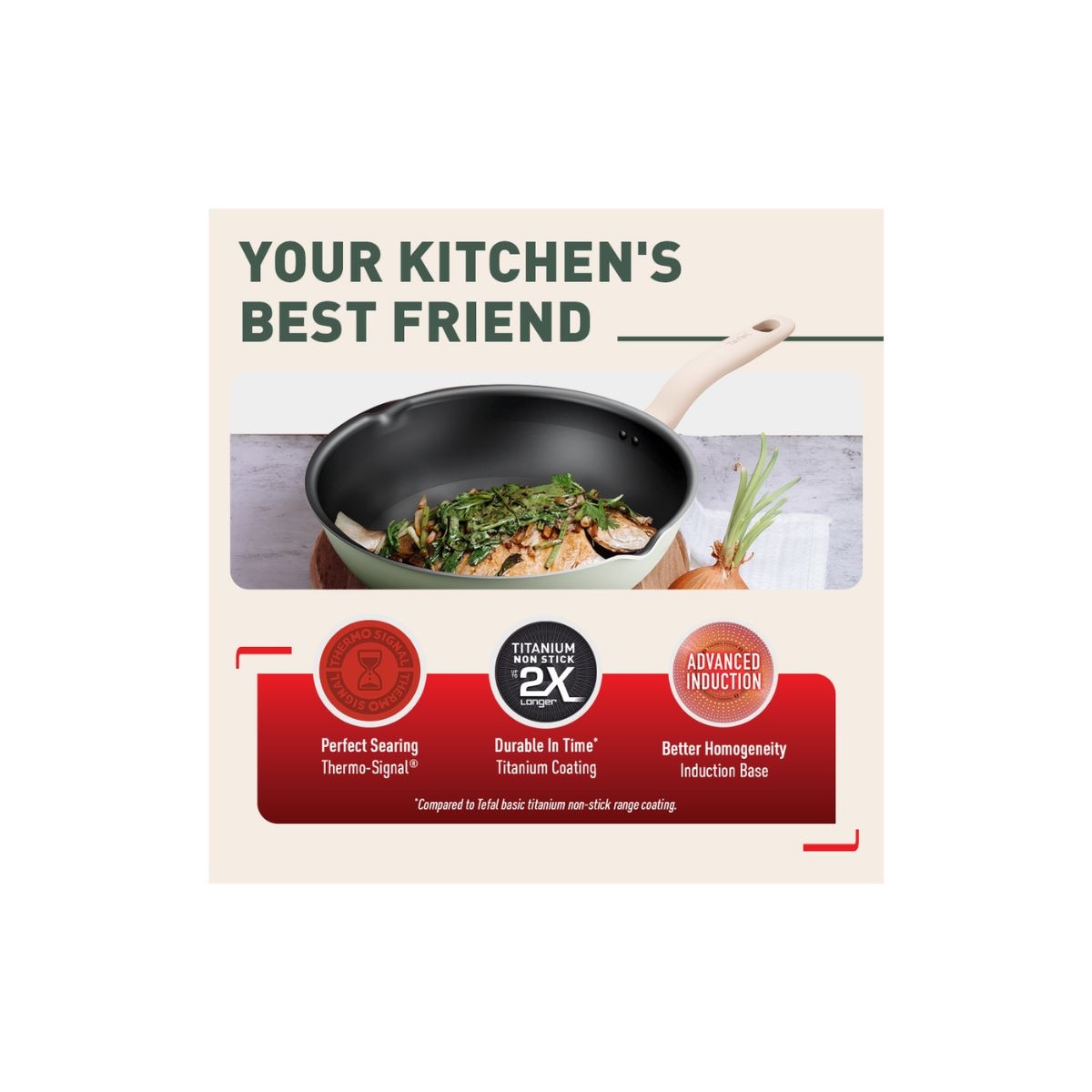 TEFAL 特福 Tefal So Matcha 24厘米深煎鍋 G1796495 炒鍋