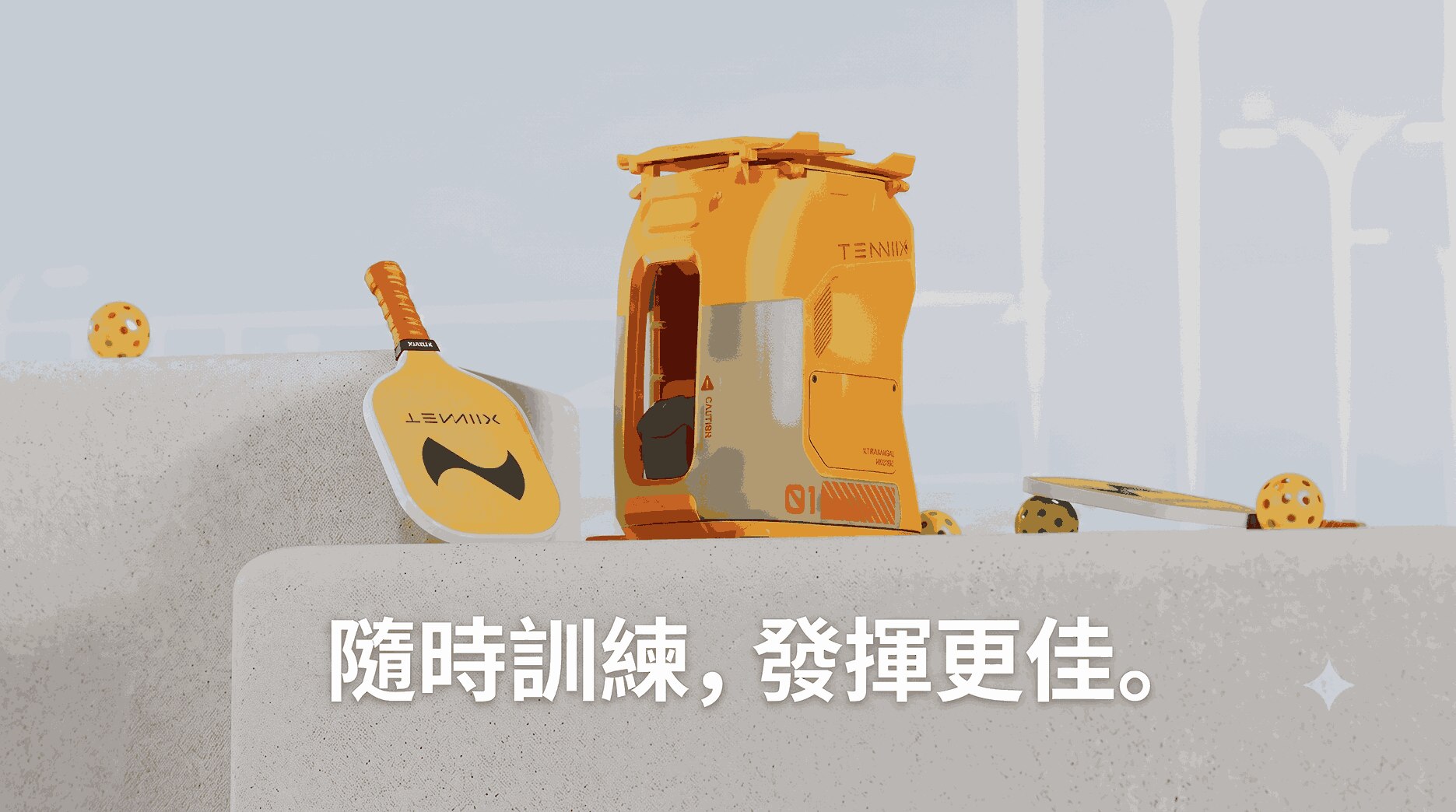 TENNIIX AI 智能匹克球發球機 (連語音臂環配件)