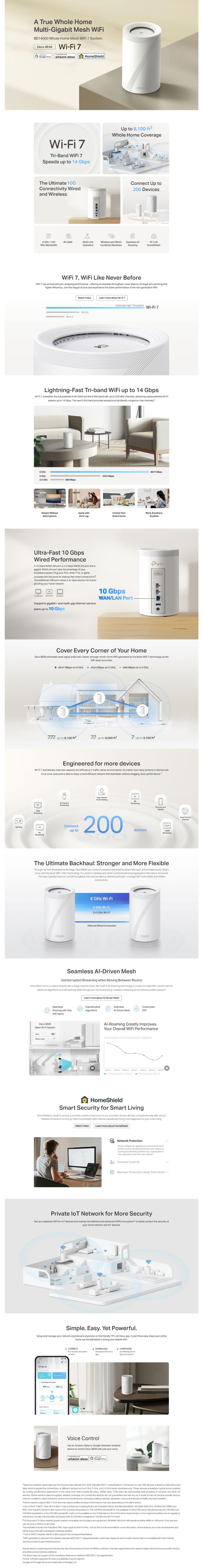 TP-Link Deco BE68 BE14000 三頻 Wi-Fi 7 Mesh套裝 (2件裝)