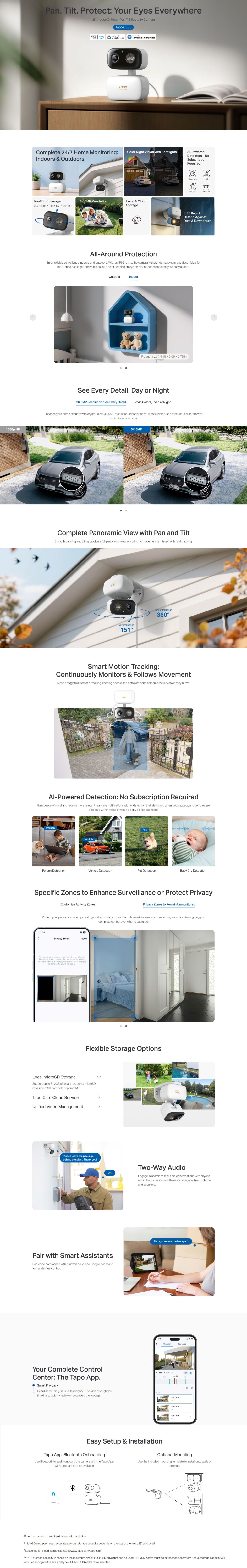 TP-Link Tapo C236 Indoor/Outdoor Home Security Wi-Fi Home Security Camera