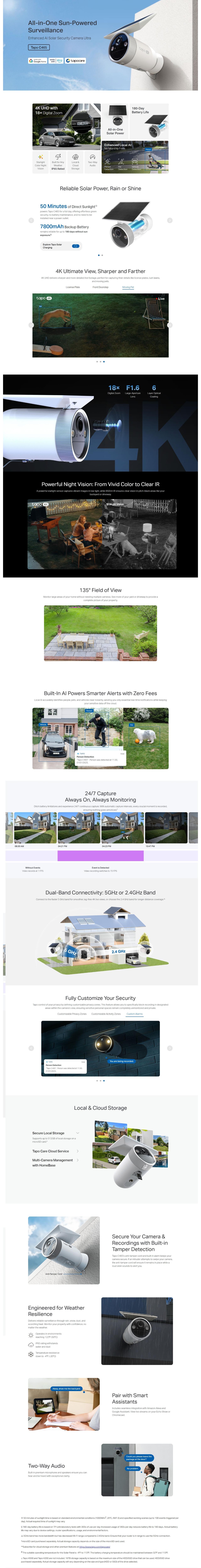 TP-Link Tapo C465 Enhanced AI Solar Security Ultra Home Security Camera