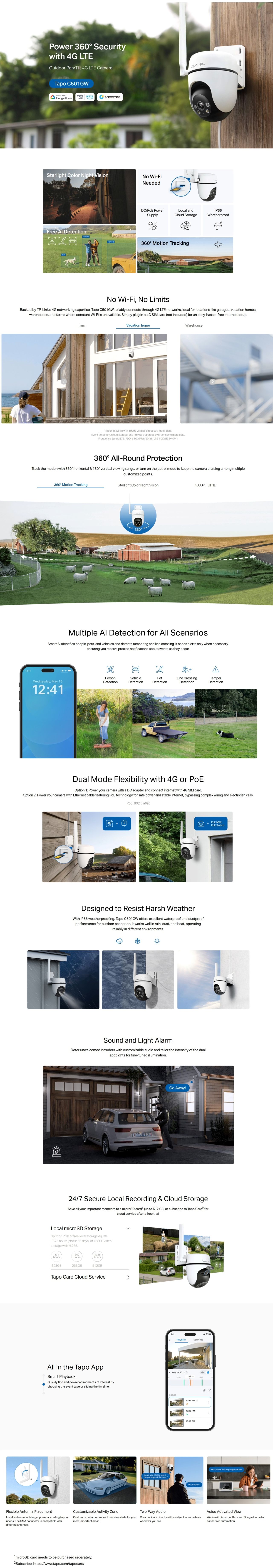 TP-Link Tapo C501GW Outdoor Pan/Tilt 4G LTE Camera