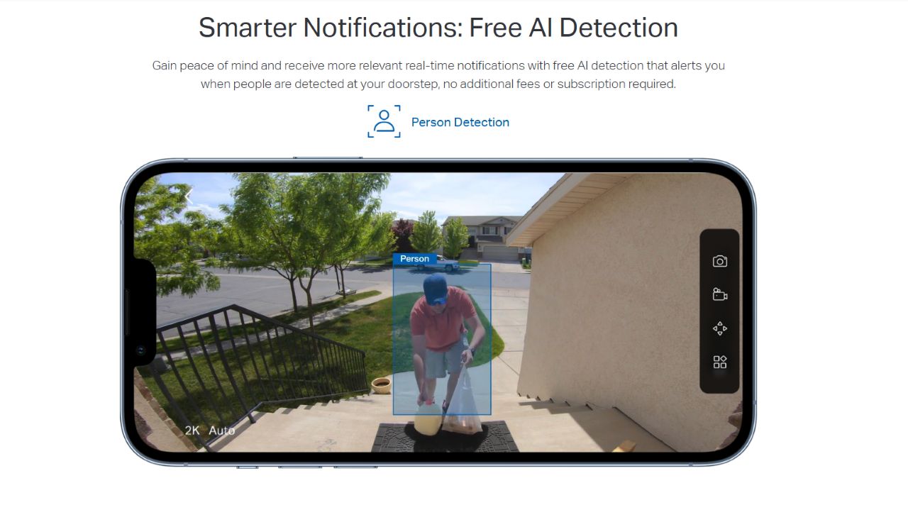 TP-Link Tapo D210 2K Battery-Powered Video Doorbell