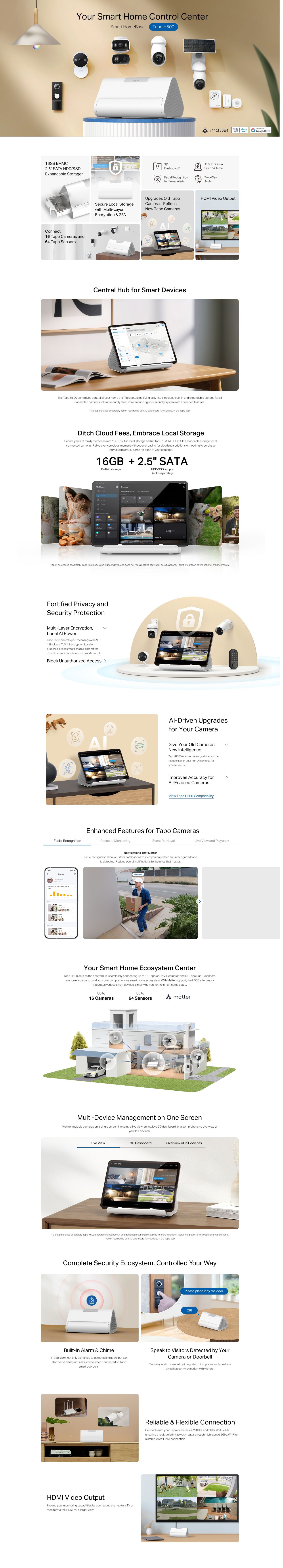 TP-Link Tapo H500 Smart HomeBase Home Security Camera