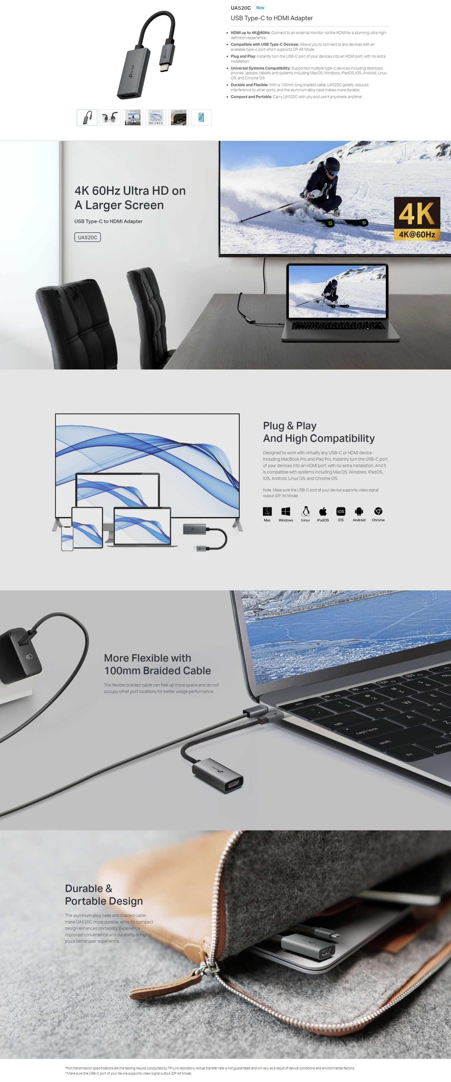 TP-Link UA520C Type-C to 4K HDMI Adapter