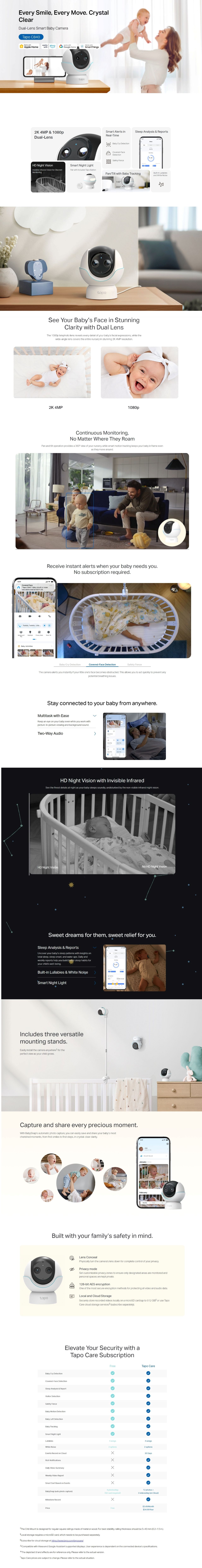 TP-Link C840 Dual-Lens 360° Smart Baby Home Security Camera