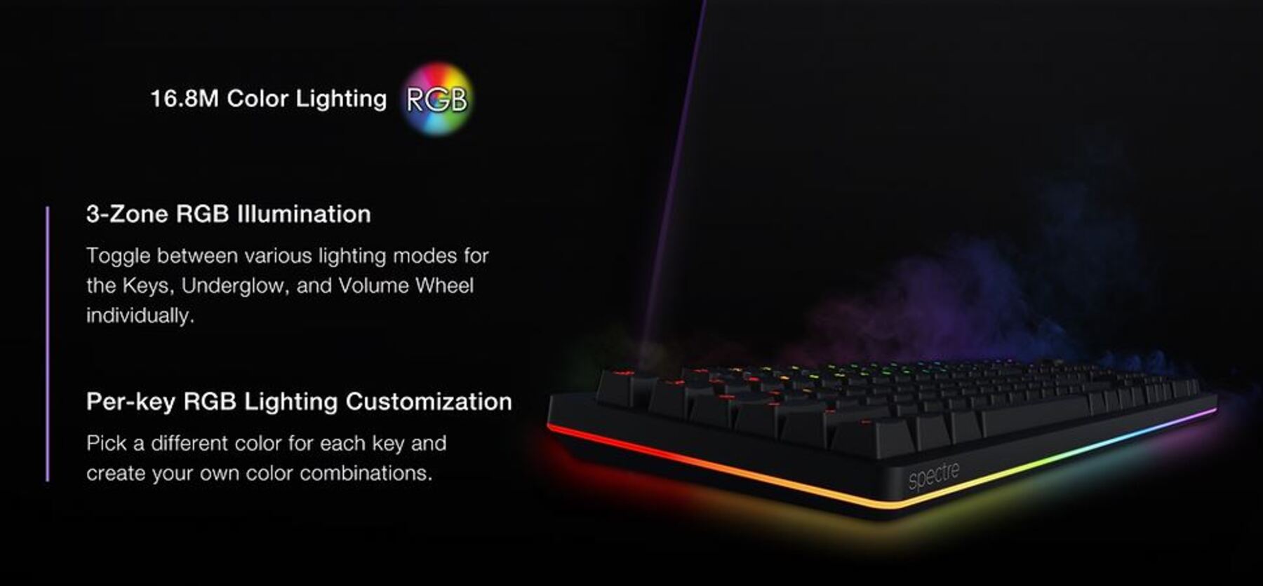 Tecware Spectre Pro RGB Mechanical Gaming Keyboard (Outemu Brown Switch)