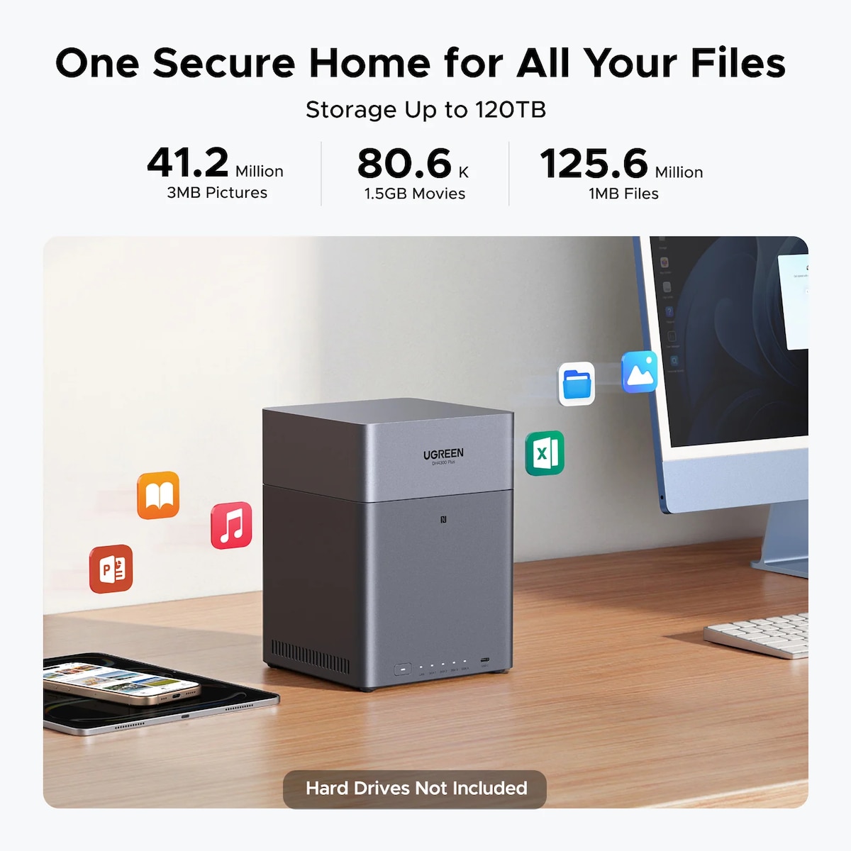 UGREEN 綠聯 NASync DH4300 Plus 4 Bay NAS