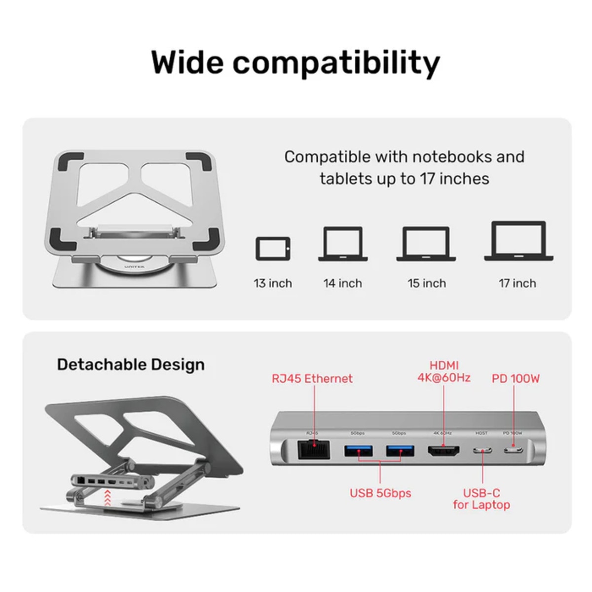 UNITEK USB-C Laptop Docking Station