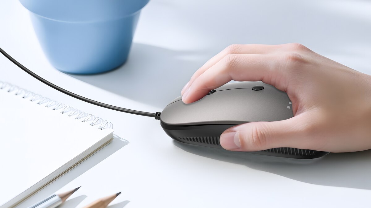 UNITEK T060BGY01 SlimTrack Wired Optical Mouse