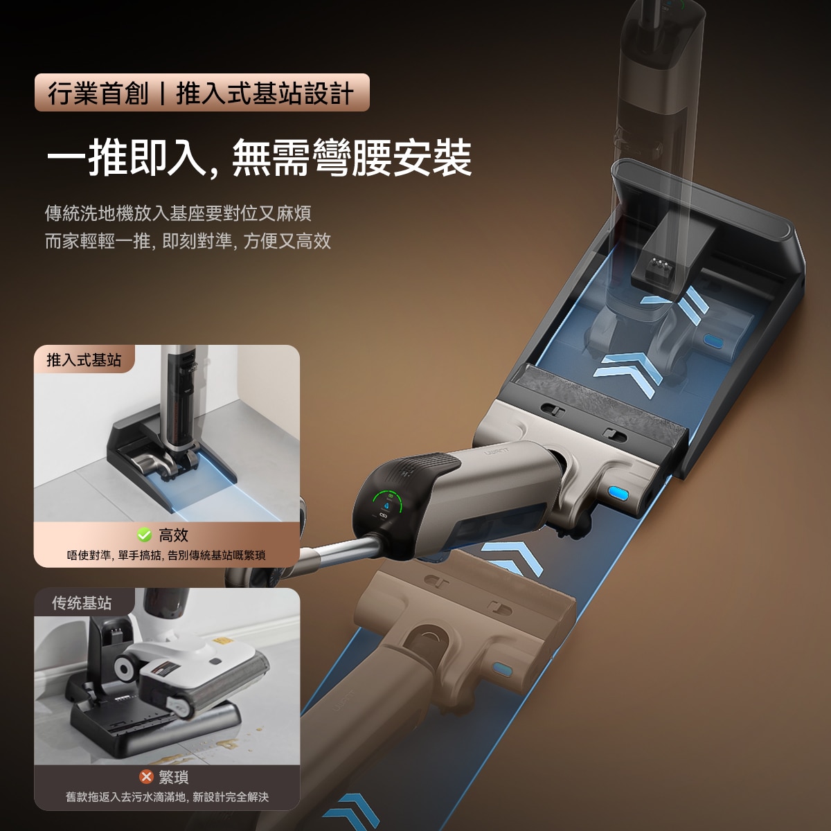 UWANT D700 大頭「D」型平躺除臭洗地機