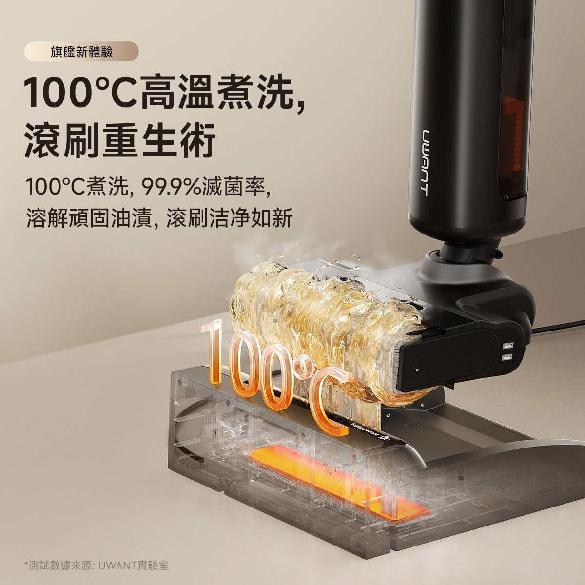 UWANT D700Pro 大頭2.0「D」型平躺除臭洗地機