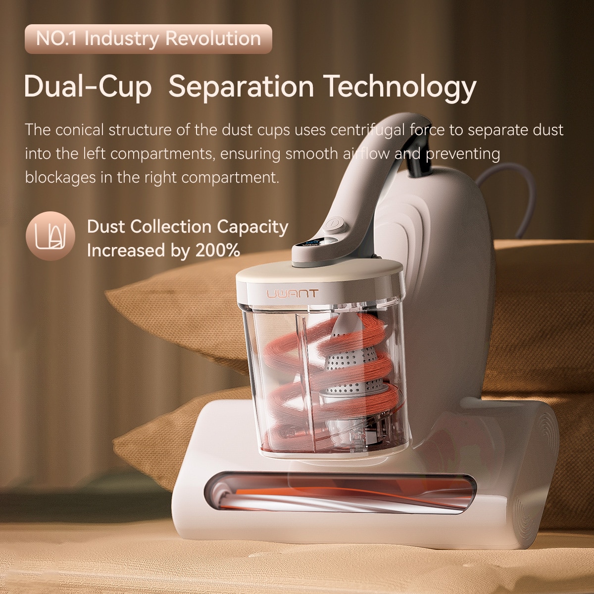 UWANT M500 UV Smart Double Cup Mite Remover