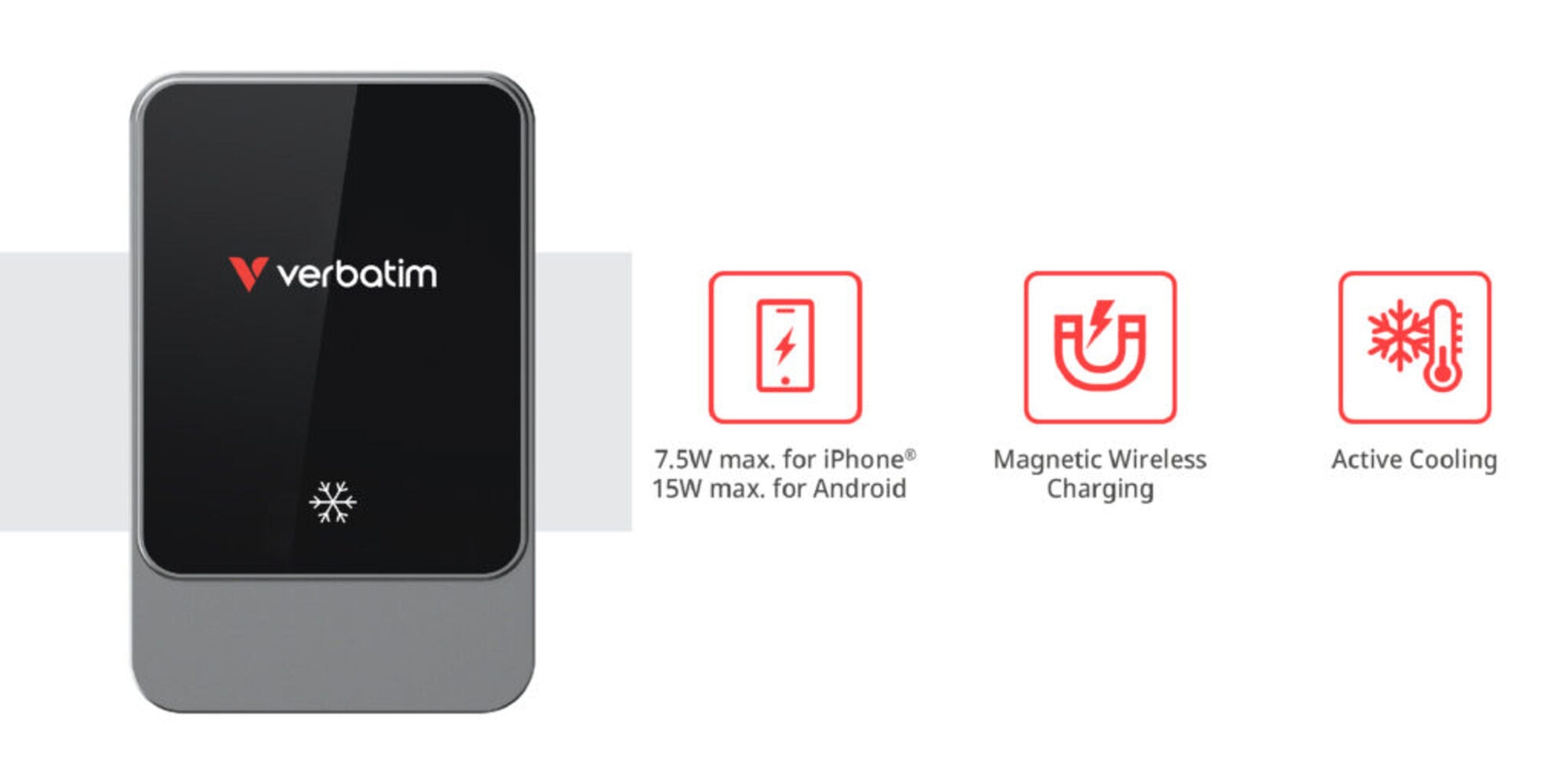 VERBATIM Charge N Drive Qi 15w Magnetic Wireless Car Charger (CND-03) #31862