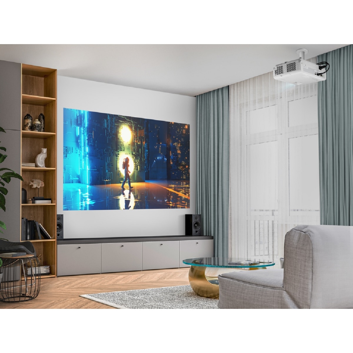 ViewSonic LX720-4K 3500 ANSI 流明 4K 智慧雷射家用投影儀