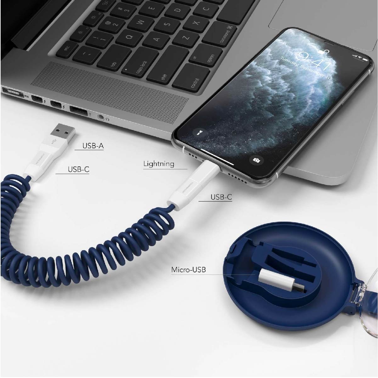 Vonmahlen Allroundo® C All-in-one Charging Cable (USB-C 到 USB-C)