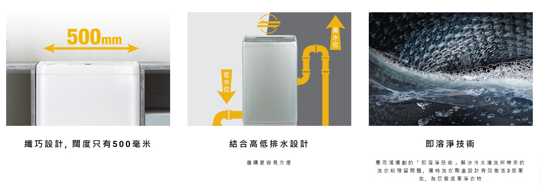 WHIRLPOOL 惠而浦 6.5公斤850轉頑漬淨葉輪式日式洗衣機 - VEMC65811