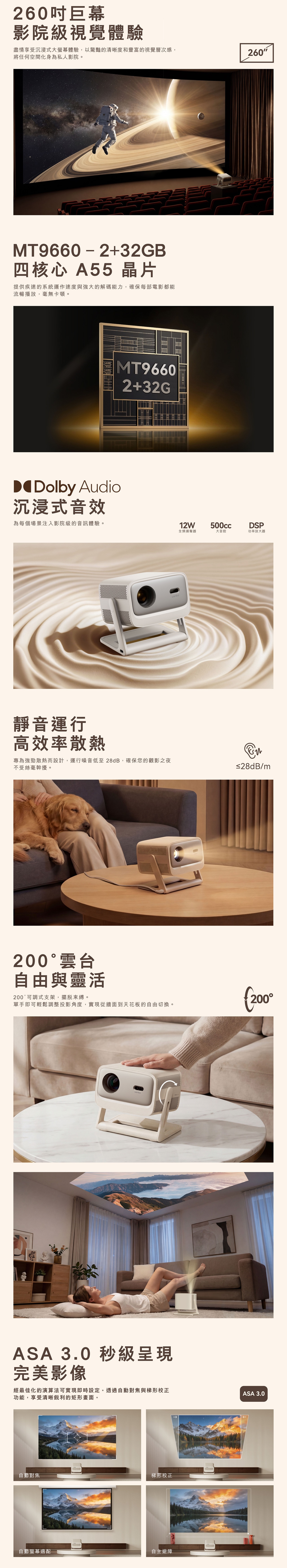 Wanbo 萬播 Vali 1 Pro Google TV 14 1080P 智能投影機
