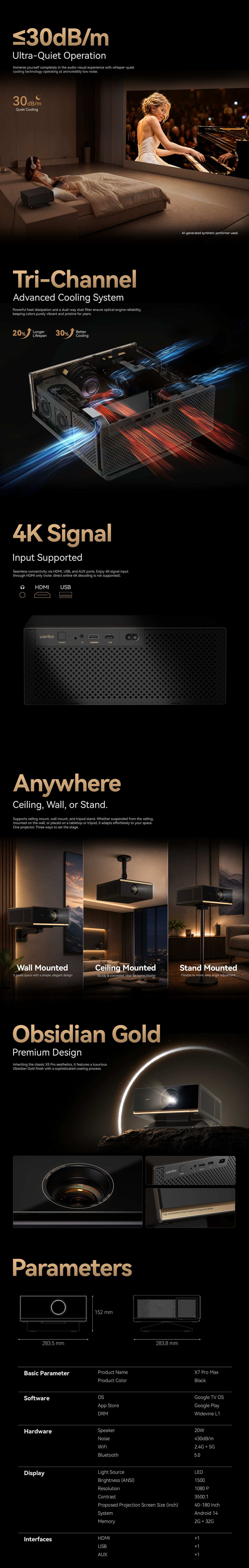 Wanbo X7 Pro Max Smart Projector