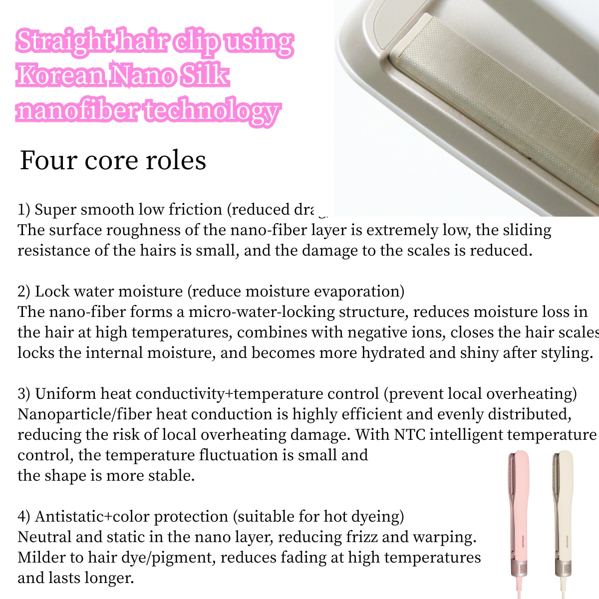 Wheek WK-31-NanoSilk 2-in-1 Negative Ion Hair Dryer & Straightener
