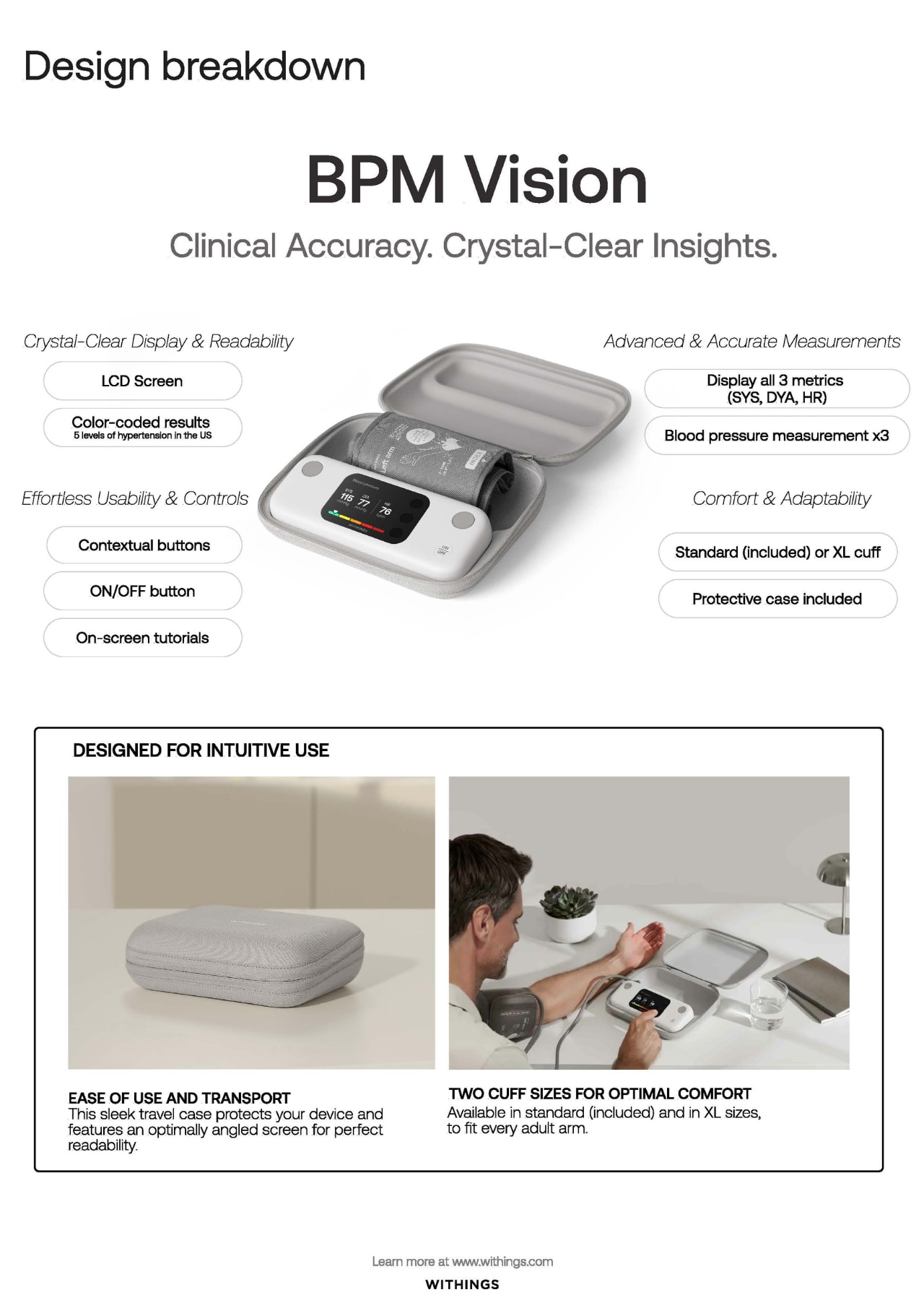 Withings BPM Vision 高解析度彩色螢幕血壓計
