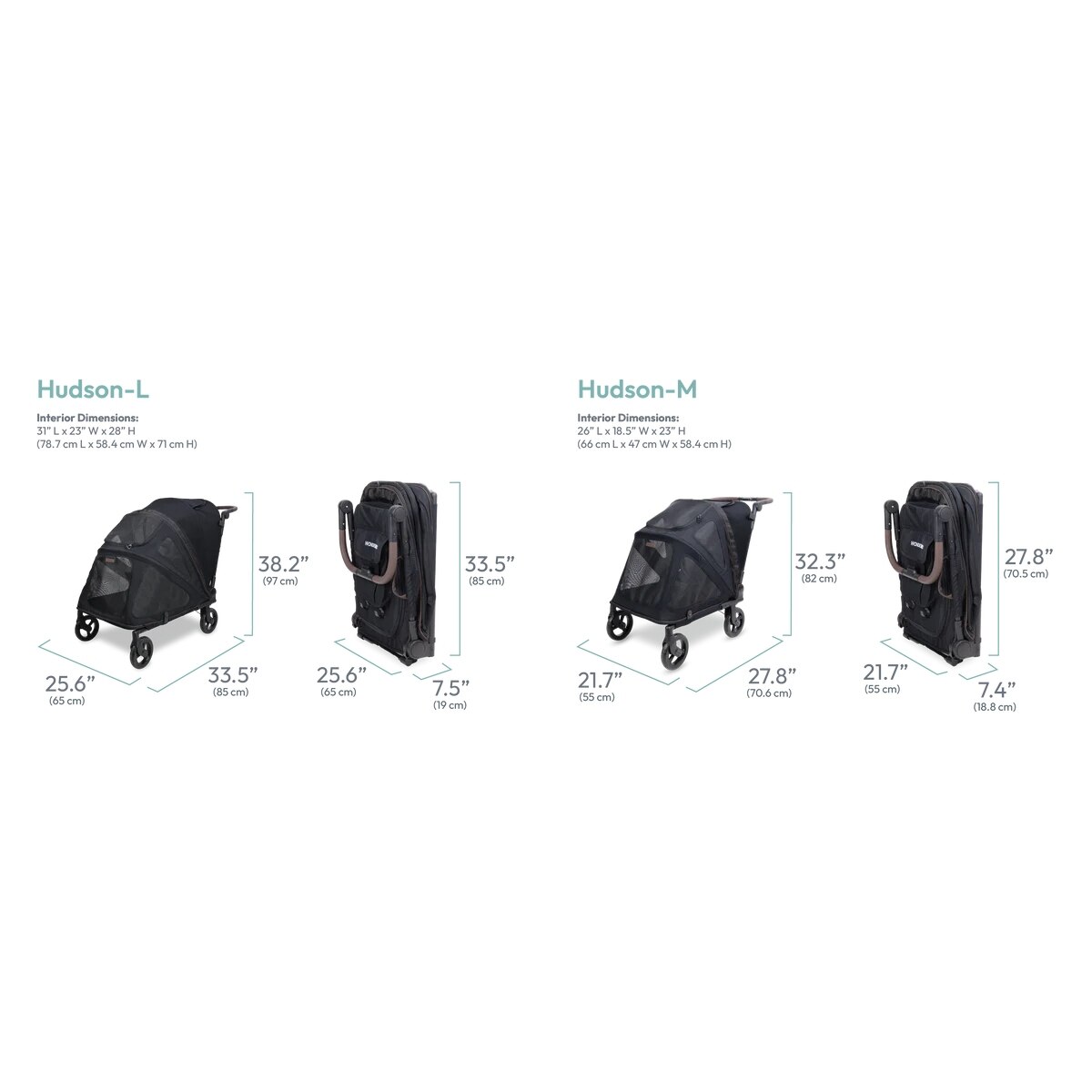 Wonderfold Flat Fold Pet Stroller Hudson(Medium)