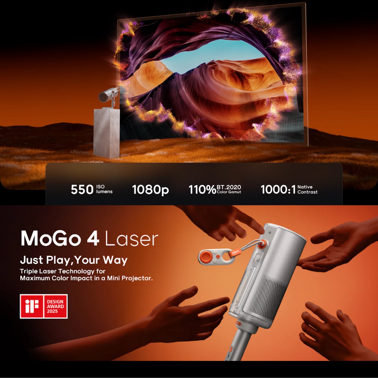 XGIMI 極米 Mogo 4 Laser 便攜式雷射投影機 投影機