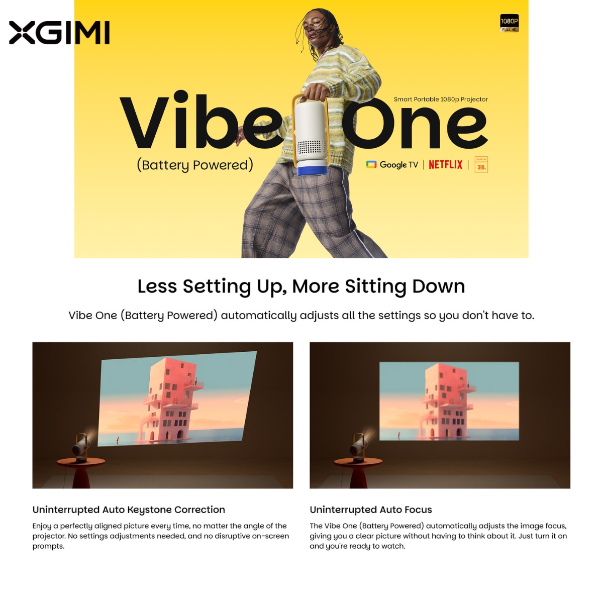 XGIMI 極米 Vibe One 1080P 手提式 投影機