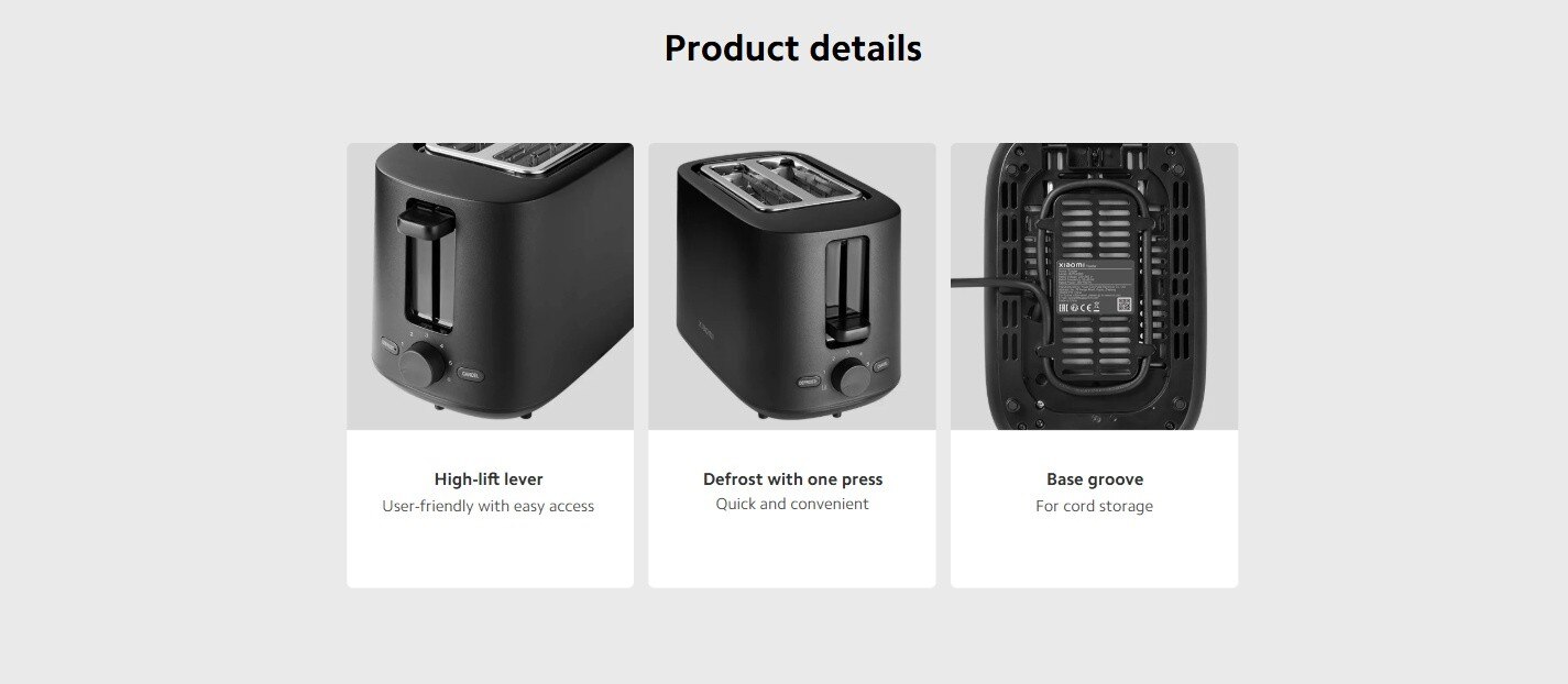 Xiaomi BHR8807GB Toaster