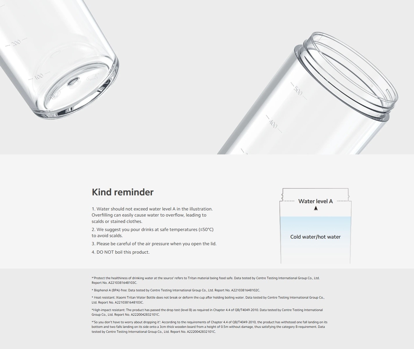 Xiaomi BHR8057GL  Xiaomi Tritan Water Bottle