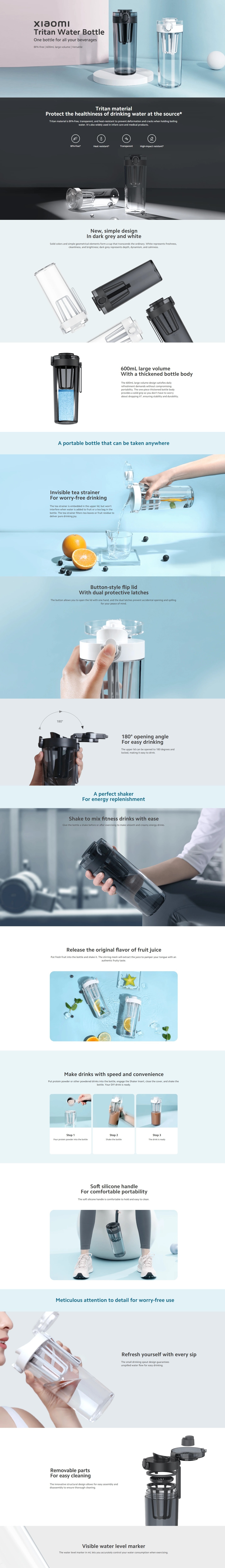 Xiaomi BHR8058GL   Xiaomi Tritan Water Bottle