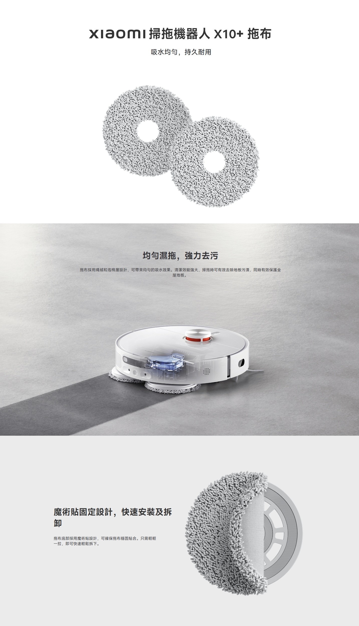 Xiaomi 小米 BHR8510GL 拖布 (適用於 X10+/X20+ 掃拖機器人)