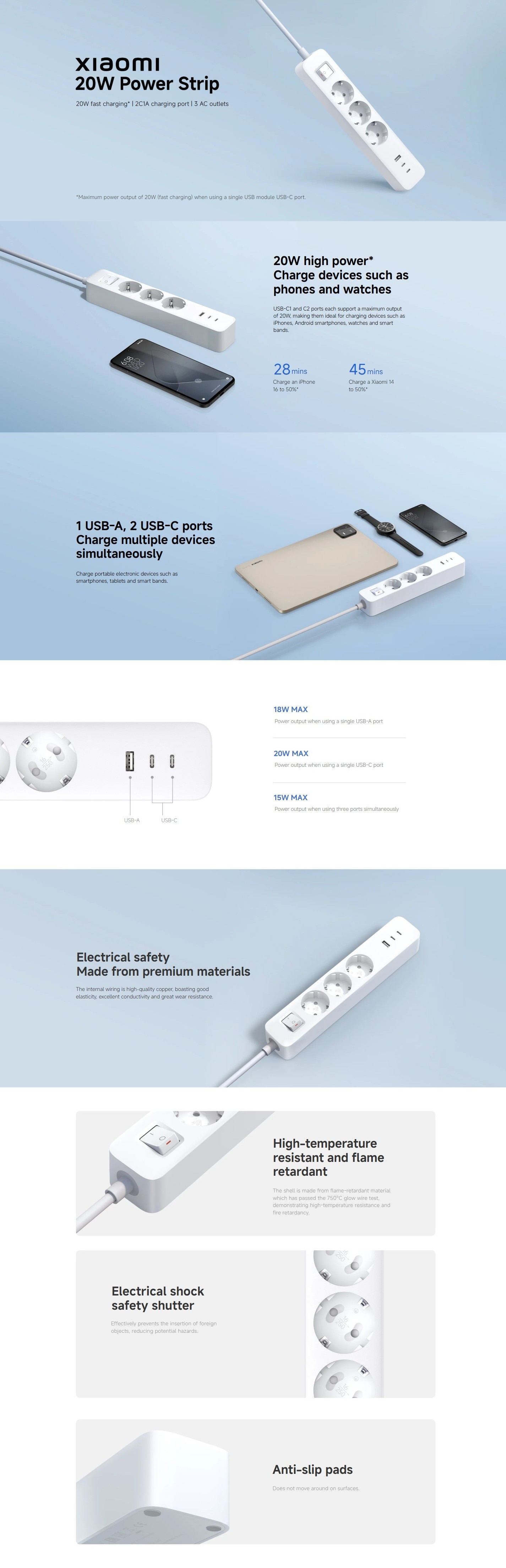 Xiaomi 20W Power Strip