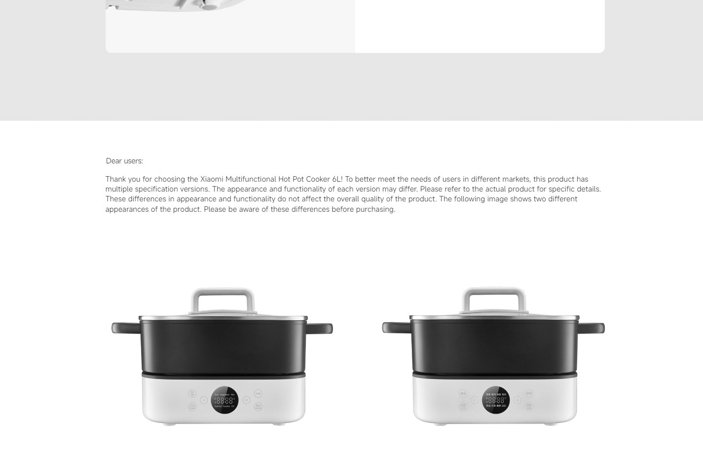 Xiaomi BHR9703GB Multifunctional Hot Pot Cooker 6L