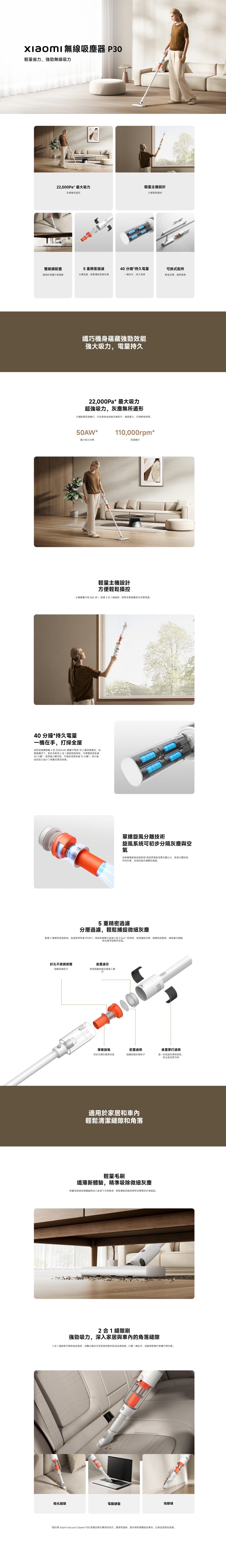 Xiaomi 小米 BHR08JYGL 無線吸塵器 P30