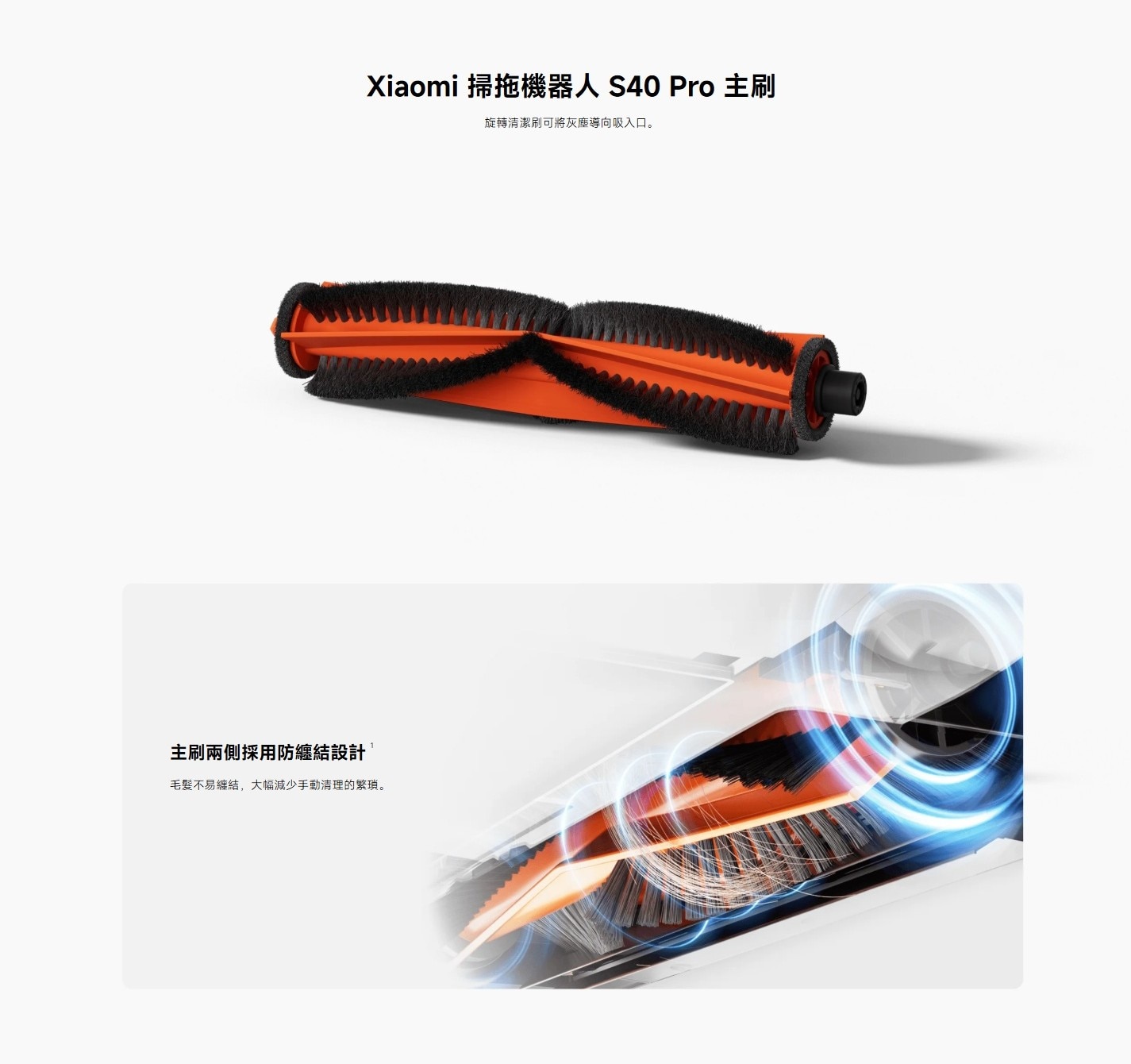 Xiaomi 小米 BHR08LRGL 掃拖機器人 S40 Pro 主刷
