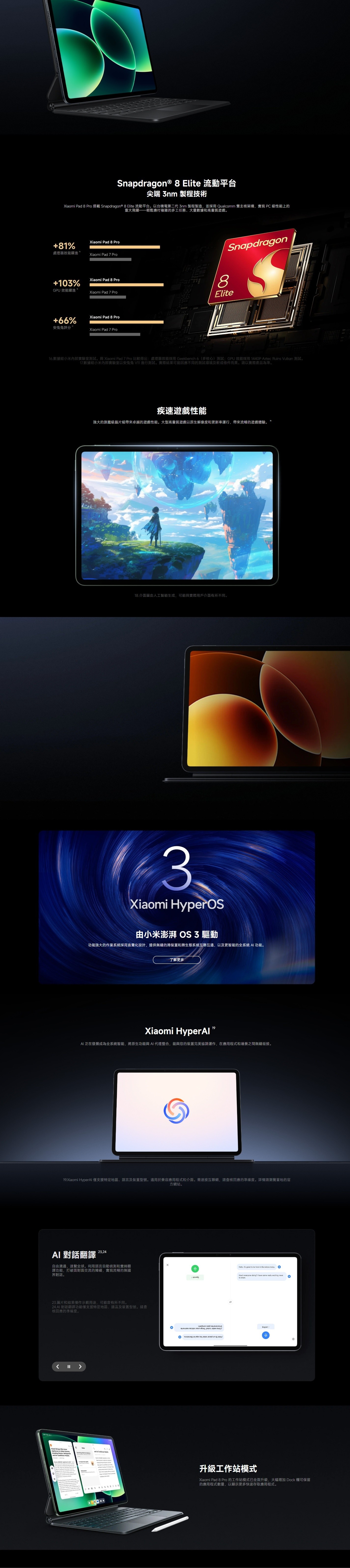 Xiaomi 小米 Pad 8 Pro 平板電腦