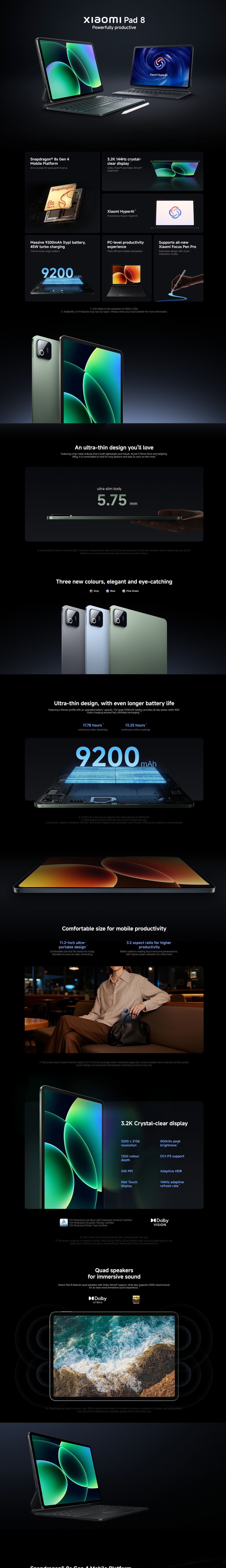 Xiaomi Pad 8 Tablet