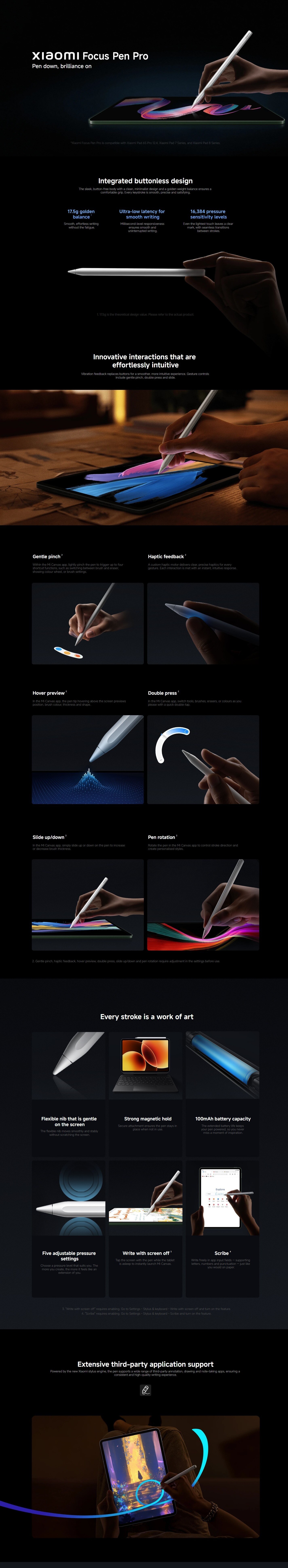 Xiaomi Focus Pen Pro (For Pad 8 / Pad 8 Pro)