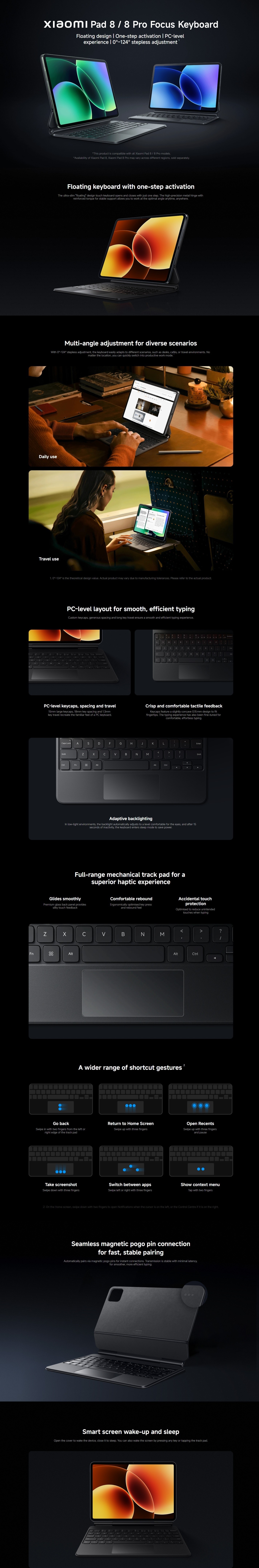 Xiaomi Pad 8 / 8 Pro Focus Keyboard