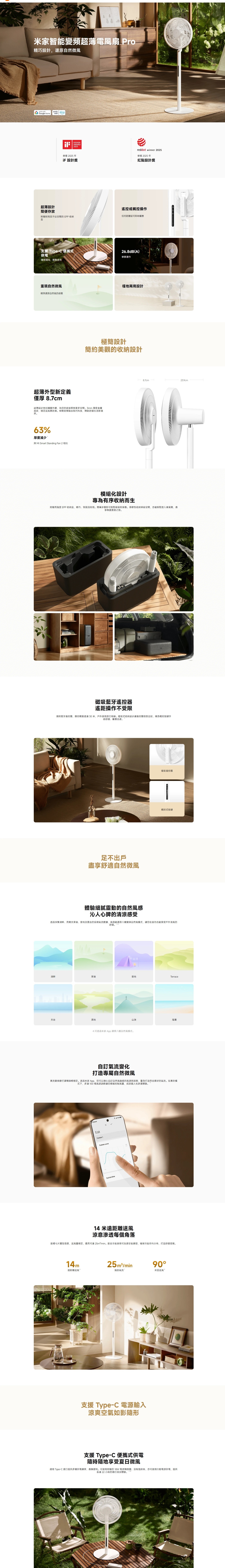 Xiaomi 小米 BHR08UPGB 智能變頻超薄電 風扇